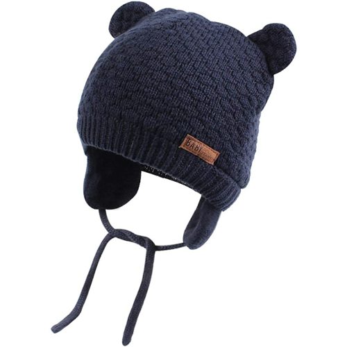 Baby Hat Cute Bear Toddler Earflap Beanie Warm for Fall Winter