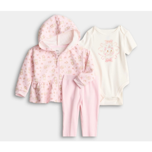 Baby Girl Disney's Jumping Beans® 3-pc. Quilted Peplum Hoodie, Bodysuit & Leggings Set