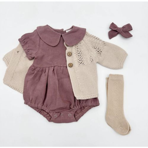Plum Allie Romper Set – Olive and Cradle