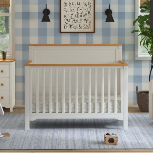 DaVinci Shea 4-in-1 Convertible Crib: Warm White/ Honey