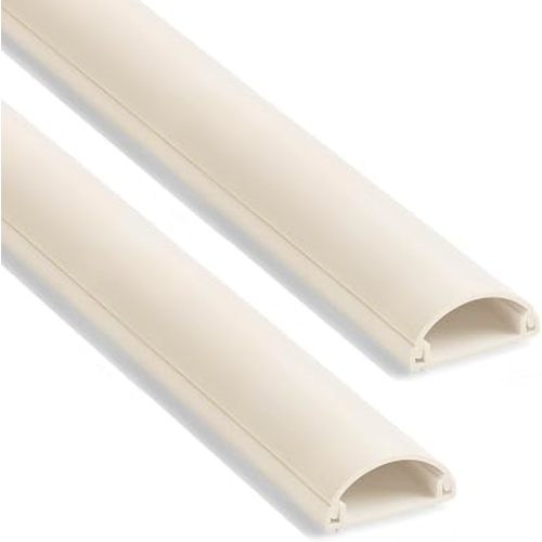 ZhiYo 42.5in Cord Covers for 1-2 Wires on Wall, 1" W x 0.4" H, Beige
