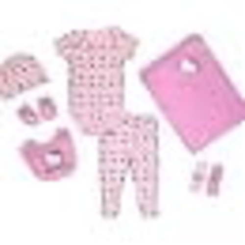 Hello Kitty Baby Girls' 10-Piece Layette Gift Set with Blanket, Pink, 3 Months
