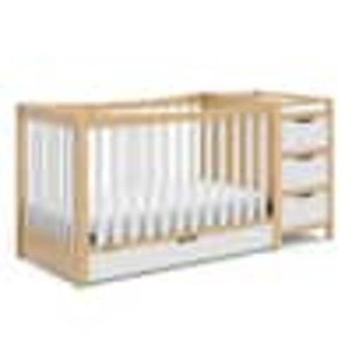 Graco Remi White with Natural 4-in-1 Convertible Crib and Changer 04586-2115