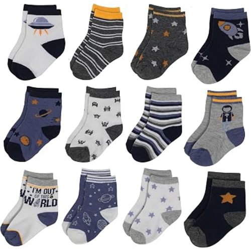 Rising Star Baby Sock, Toddler Sock, Kids Socks Multipacks for Boys and Girls