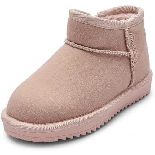 Balabala Kids Snow Boots Girls Snow Boots Water Resistant Boys Snow Boots Winter Boots Classic Suede Warm Hiking Boots