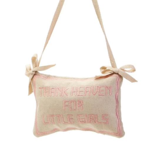 THANK HEAVEN EMBROIDERED PILLOW DOOR HANGER