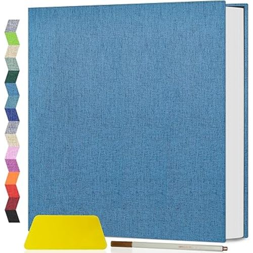 Popotop Photo Album Self Adhesive Scrapbook Album for 4x6 5x7 8x10 Pictures DIY Photo Book as Scrapbooking Supplies Kits, Birthday Gifts for Women Mom Wedding Baby Family Travel