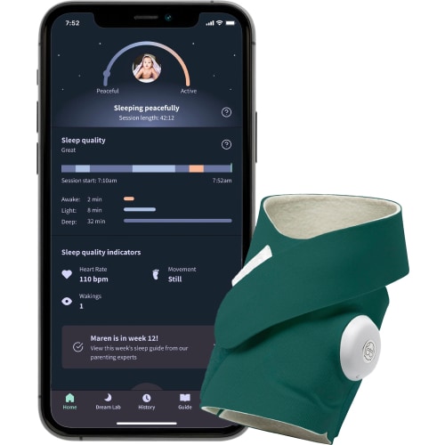 Owlet - Dream Sock Baby Monitor - Deep Sea Green