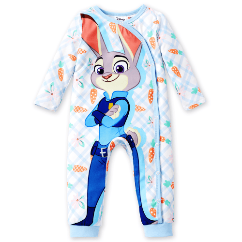 Disney Zootopia Judy Hopps Baby Girls Blue One Piece Romper Jumpsuit Easter Outfit Newborn Infant