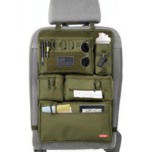 Tactical Car Seat Back Organizer for Trucks, SUVs & Vans, Green