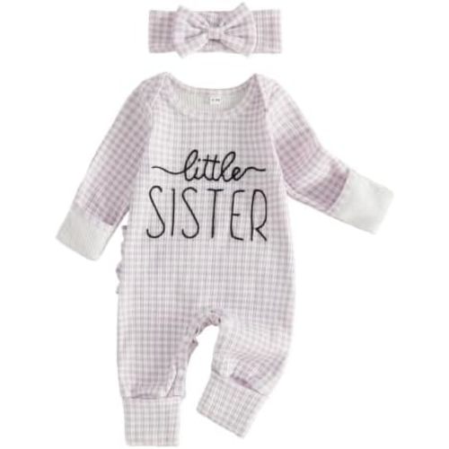 Newborn Baby Girl Fall Outfit Romper Jumpsuit Infant Clothes