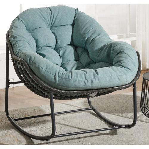 Red Barrel Studio® Dimitritchka Wicker Outdoor and Indoor Rocking Chair & Reviews | Wayfair