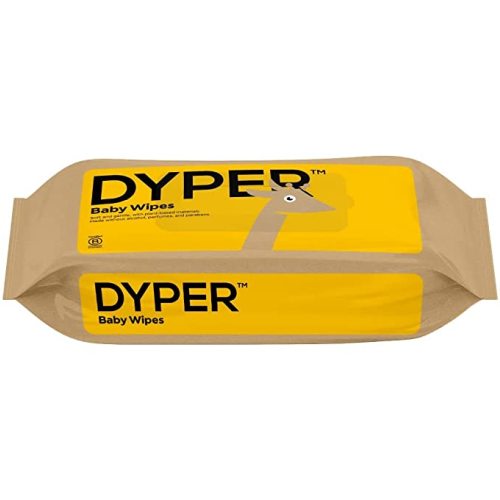 DYPER Viscose from Bamboo Baby Wet Wipes | 99.9% Water Unscented for Sensitive Newborn Skin | Hypoallergenic | Honest Ingredients | Made with Plant-Based* Materials | Face & Hand | 1 Pack