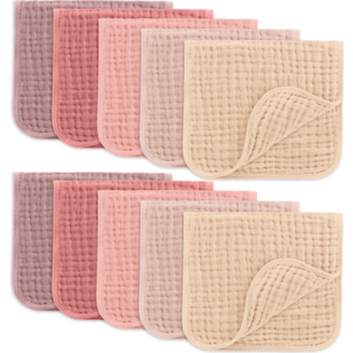 Muslin Burp Cloths - Pack of 10