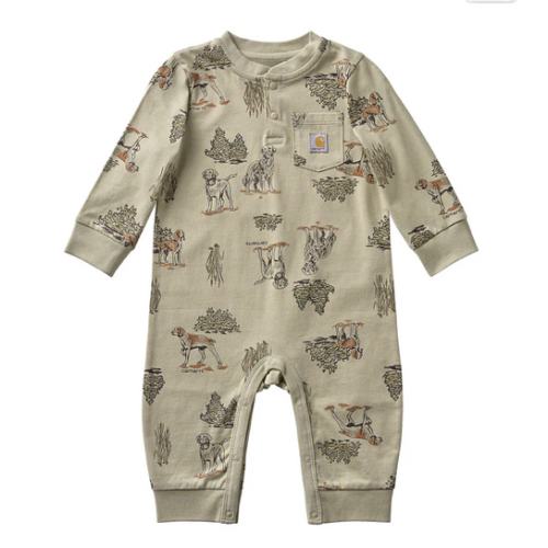 Boys' Long Sleeve Dog Print Coverall (Baby) | Carhartt