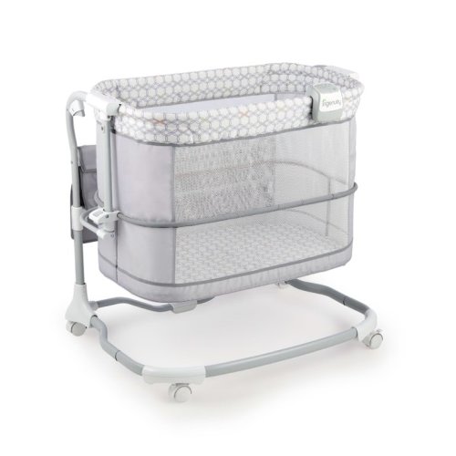 Ingenuity Dream & Grow Bedside Baby Bassinet 2-Mode Crib 0-12 Months, Adjustable Height - Dalton (Grey) - Ingenuity Dream & Grow Bedside Baby Bassinet 2-Mode Crib 0-12 Months, Adjustable Height - Dalton (Grey)