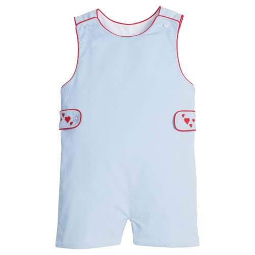 Reversible Button Tab John John - Blue Hearts
