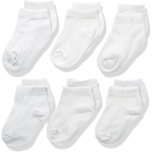 Baby Basic Socks - White 6pk