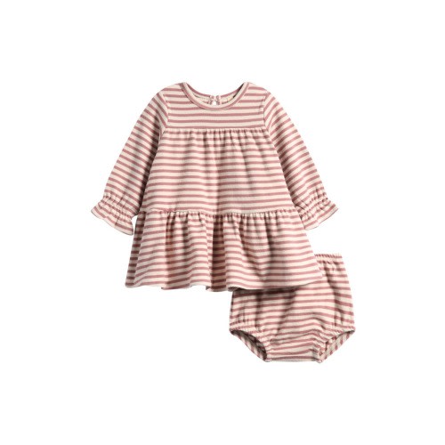 Stretch Organic Cotton Tiered Dress & Bloomers Set