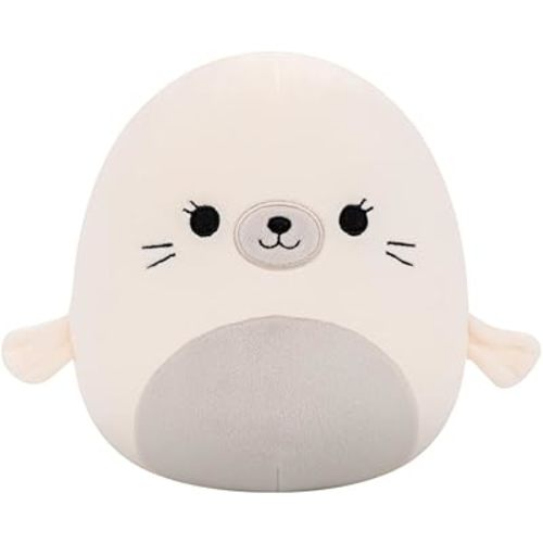 Squishmallows Original 8in Lucille the White Seal – Official Jazwares Plush (Little)