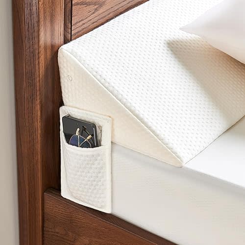 IFNOW Queen Size(60"x7.5"x10") Bed Wedge Pillow for Headboard, Mattress Gap Filler(0-8"), Bed Wedge for Gap Between Your Headboard and Mattress White