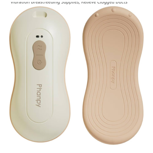 Phanpy Lactation Massager, Breast Massager for Breastfeeding, Breastfeeding Essentials, 2-in-1 Multiple Modes of Heat and Vibration Breastfeeding Supplies, Relieve Clogged Ducts