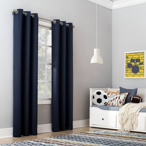 Sun Zero Blackout Riley Kids' Bedroom Grommet Curtain Panel