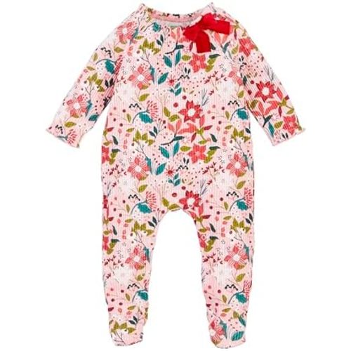 Mud Pie Girl's Baby Poinsettia Sleeper