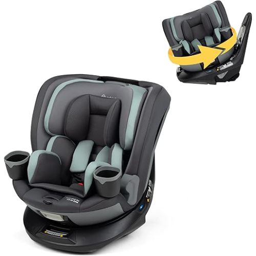 Safety 1st Turn and Go 360 ST 360 Rotating Car Seat, SafetySwivel, SecureTech Installation, All-in-One Convertible Car Seat, 3-in-1 Rear-Facing, Forward-Facing, Booster, 5-100 lbs, Seafoam Mist