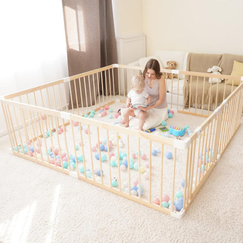 GGF BABY Natural Solid Pine Wood Baby Playpen & Reviews | Wayfair
