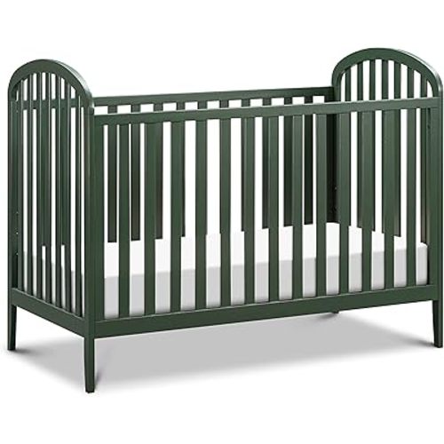 daVinci Beau 3-in-1 Baby Crib Convertible to Toddler Bed, Daybed - Durable & Easy to Assemble - GREENGUARD Gold Certified - 4 Adjustable Mattress Heights, Conversion Kit Sold Separately - Forest Green