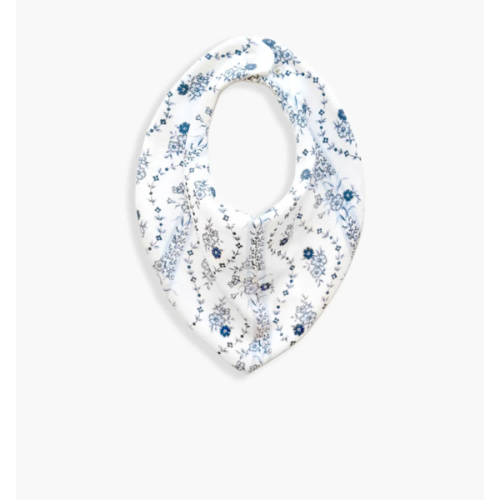 The Bandana Bib - Blue Vine Stripe