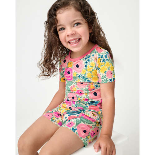 Secret Garden Two-Piece Short Sleeve & Shorts Pajama Set