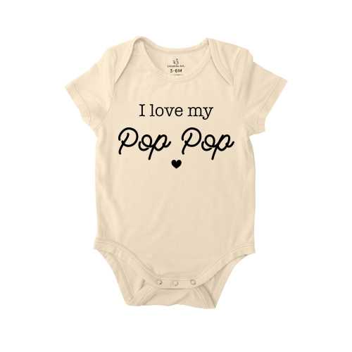 I love my Pop pop Baby Onesie, New Baby Gift, Coming Home Outfit, New Pop pop Gift, Gift for Pop pop Baby Bodysuit, Pop pop Baby
