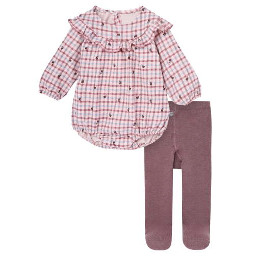 Modern Moments by Gerber Baby Girl Bubble Romper and Tights Outfit Set, 2-Piece, Sizes 0/3 Months - 24 Months