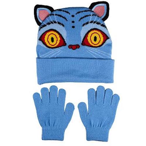 Girls K-Pop Demon Hunters Cat Winter Beanie & Gloves Set