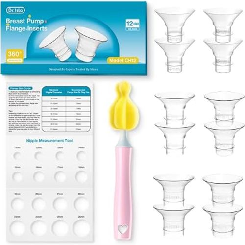 Dr.isla Silicone Flange Sizing Kit for 24mm Breast Pumps, 12PCS