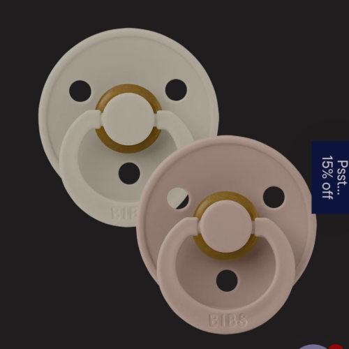 BIBS Colour 2 Pack - Ivory and Blush Pacifiers – Bibsworld store US