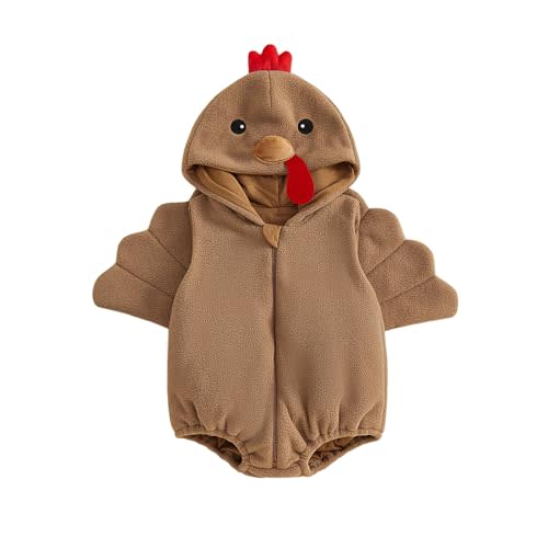 BemeyourBBs Unisex Baby Boy Girl Halloween Costume Animal Hooded Rompers | Newbron Infant Baby Halloween Outfit, Baby Animal Costume, Sleeveless Hoodie Romper Jumpsuit, Infant Cosplay Clothes 0-18M
