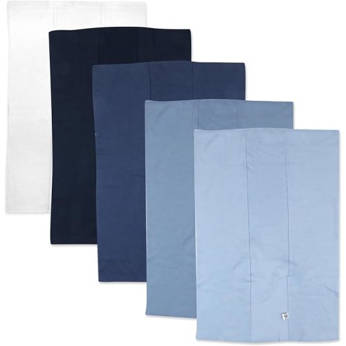 Tri-fold Knit Burp Cloths Soft Absorbent 100% Organic Cotton for Baby Boys, Girls