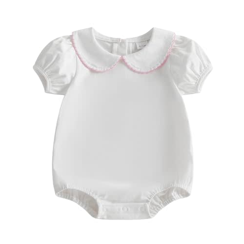 Balaflyie Bubble Romper Baby Boy Girl Cotton Collar Bodysuit Oversize T-shirt Romper Infant Top