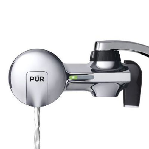 PUR PLUS Faucet Mount Water Filtration System Chrome: Best Sink Filter, Lead & Mercury Removal, Easy Install