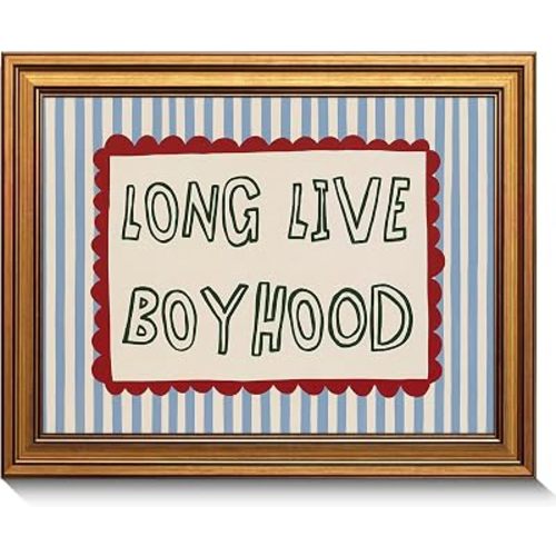 Vintage Gold Framed Nursery Wall Art Baby Girl & Boy Nursery Wall Decor
