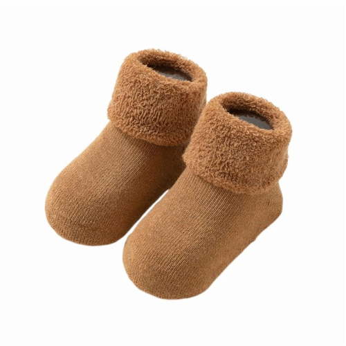 Posijego Newborn Baby Boys Girls Socks Cotton Ankle Crew Socks Turn Cuff Thick Warm Socks Infant 0-3 Years