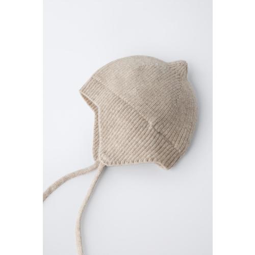 WOOL KNIT BONNET - Tan marl | ZARA United States