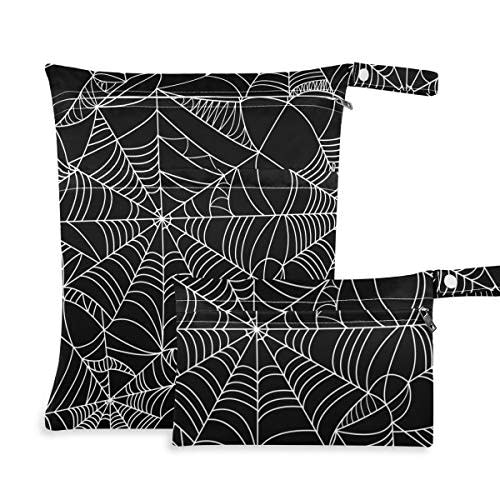 Cactus Plant Wet Dry Bag for Cloth Diaper&Swimsuit,Travel&Beach - Water Resistant Wet Bags - Perfect for Wet Clothes, Toiletries, 2 Pack