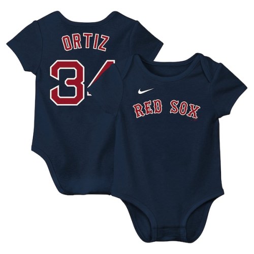 David Ortiz Boston Red Sox Nike Newborn & Infant Fuse Name & Number Bodysuit - Navy