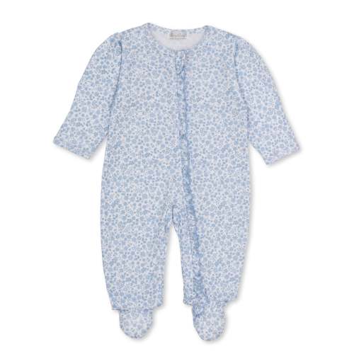 Fall Blooms Blue Zip Footie