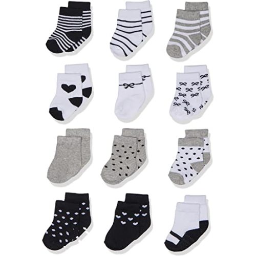 Hudson Baby Unisex Cotton Rich Newborn and Terry Socks - 0-6 Months