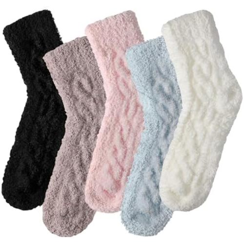 Pleneal Fuzzy Socks for Women - Soft Fluffy Slipper Socks Women, Winter Warm Plush Sleeping Sock